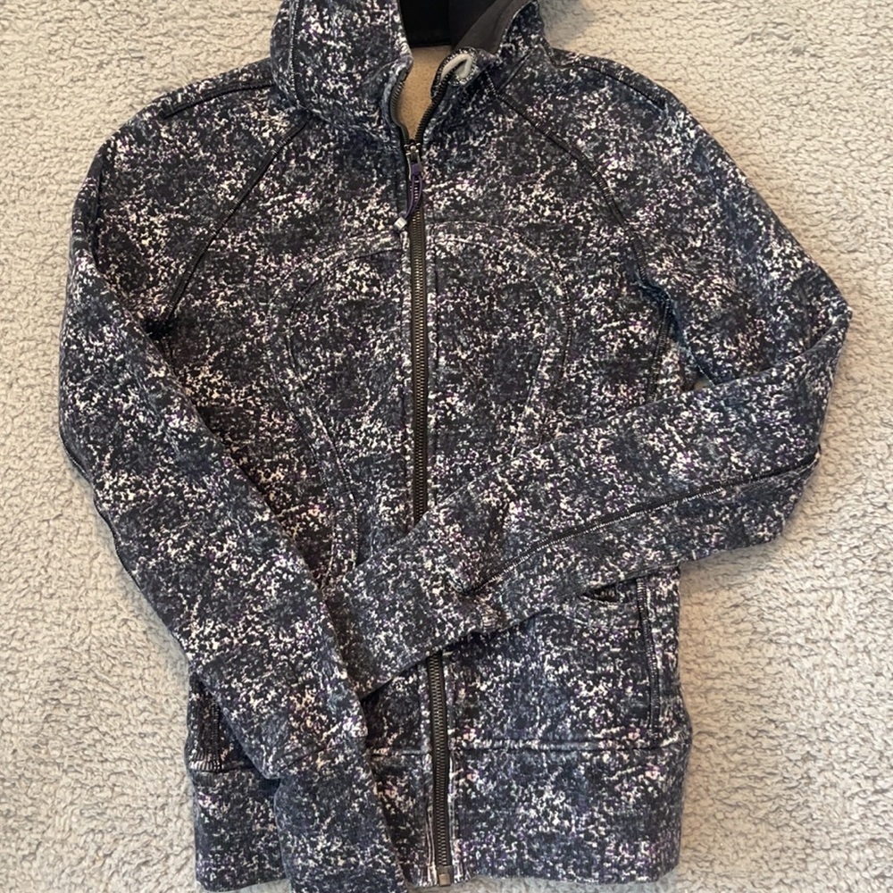 Lululemon Jacket Remix Scuba Heavy Cotton Full Zip Hoodie Galaxy sz  4/S vintage - Picture 3 of 8